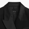 Vestido estilo blazer con detalles de satén Vestido estilo blazer con detalles de satén