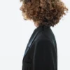Vestido estilo blazer con detalles de satén Vestido estilo blazer con detalles de satén