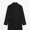 Vestido estilo blazer con detalles de satén Vestido estilo blazer con detalles de satén