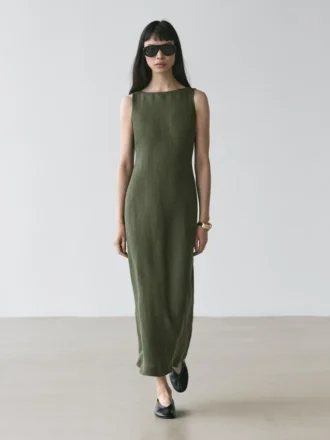 Vestido largo de lino