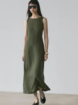 Vestido largo de lino