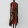 Vestido midi 100 % lino Vestido midi 100 % lino