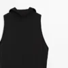 Vestido midi con cuello halter y detalle de lazo Vestido midi con cuello halter y detalle de lazo