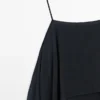 Vestido midi con detalle de volantes asimétricos Vestido midi con detalle de volantes asimétricos