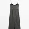 Vestido midi con tirantes Vestido midi con tirantes