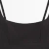 Vestido midi de lino con tirantes Vestido midi de lino con tirantes