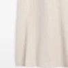 Vestido midi de lino ligero de manga corta Vestido midi de lino ligero de manga corta