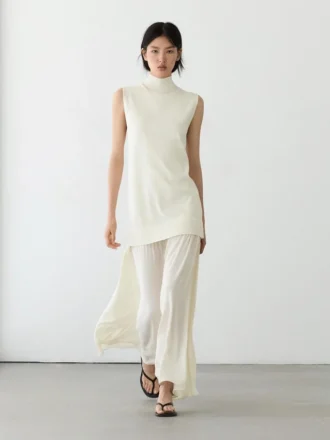 Vestido midi de punto a juego