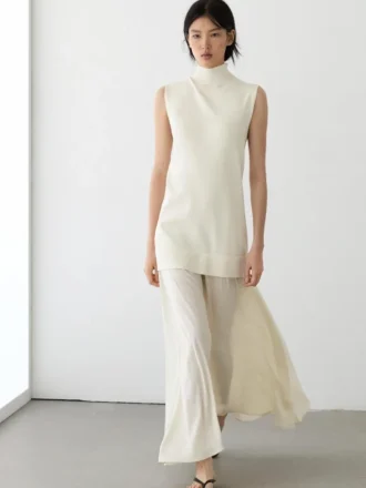 Vestido midi de punto a juego