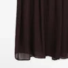 Vestido midi fluido con detalle fruncido Vestido midi fluido con detalle fruncido