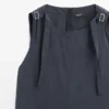 Vestido midi fluido con hebillas Vestido midi fluido con hebillas
