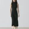 Vestido midi plisado con volantes Vestido midi plisado con volantes