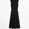 Vestido midi plisado con volantes Vestido midi plisado con volantes