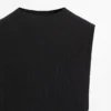 Vestido midi plisado con volantes Vestido midi plisado con volantes