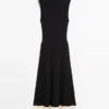 Vestido midi plisado con volantes Vestido midi plisado con volantes