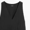 Vestido midi plisado y fluido Vestido midi plisado y fluido