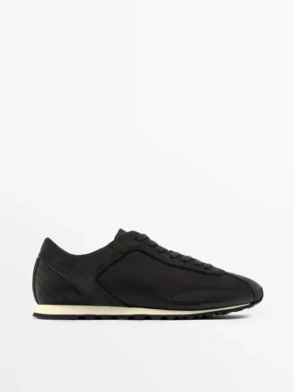 Zapatillas de cuero con suela fina