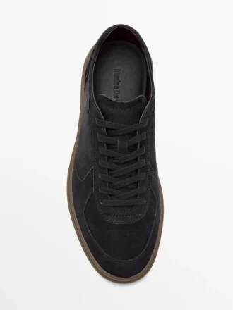 Zapatillas de nubuck con suela en contraste
