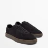 Zapatillas de nubuck con suela en contraste Zapatillas de nubuck con suela en contraste