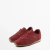 Zapatillas de piel serraje con detalles de piezas Zapatillas de piel serraje con detalles de piezas