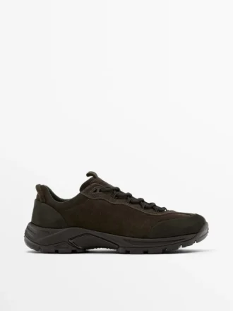 Zapatillas deportivas técnicas con detalles de cuero