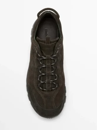Zapatillas deportivas técnicas con detalles de cuero