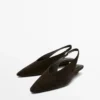 Zapatos de ante con talón abierto