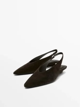 Zapatos de ante con talón abierto