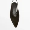 Zapatos de ante con talón abierto