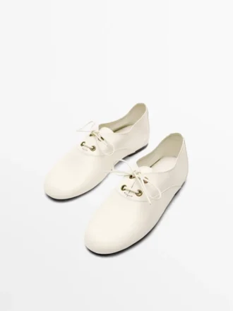 Zapatos de cordones de cuero suave Zapatos de cordones de cuero suave