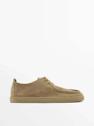 Zapatos de punta moc con cuero suave