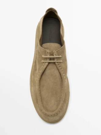 Zapatos de punta moc con cuero suave