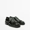 Zapatos Derby con hebilla y flecos