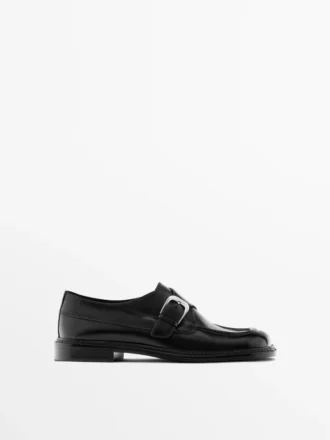 Zapatos Derby de piel con hebilla
